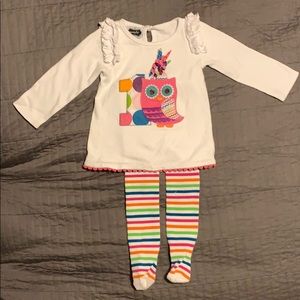 Mudpie baby girls matching set